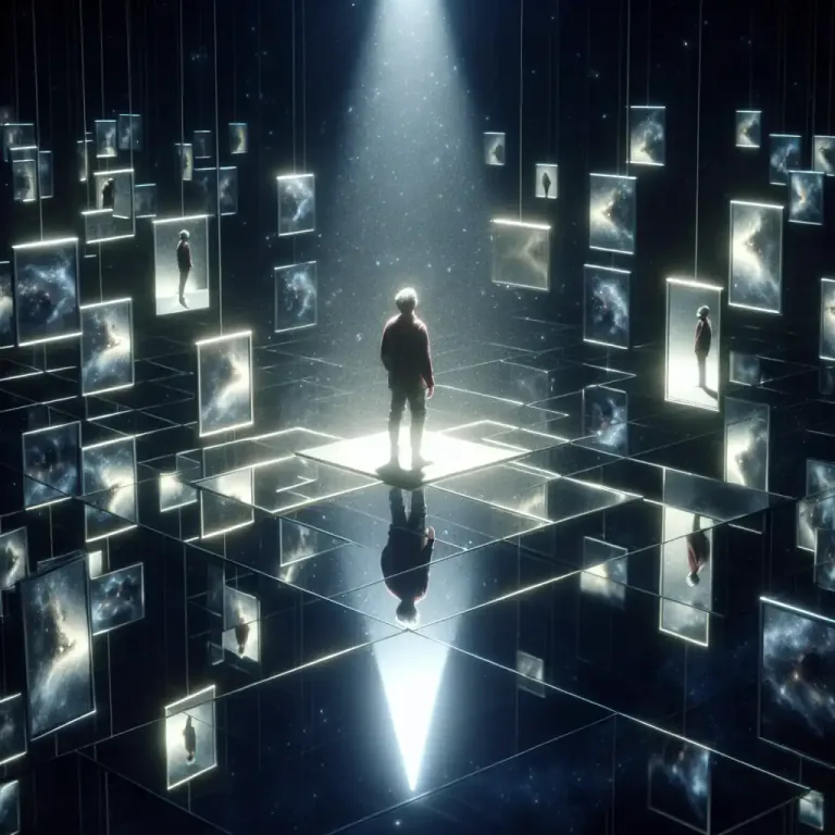 Visual representation of "solipsistic" - Having a theory that only the self can be known