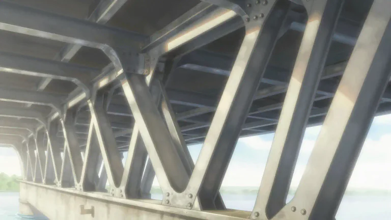 Visual representation of "truss" - A structure made of pieces of wood or metal that are joined together in a particular shape, often used in construction, architecture, engineering.