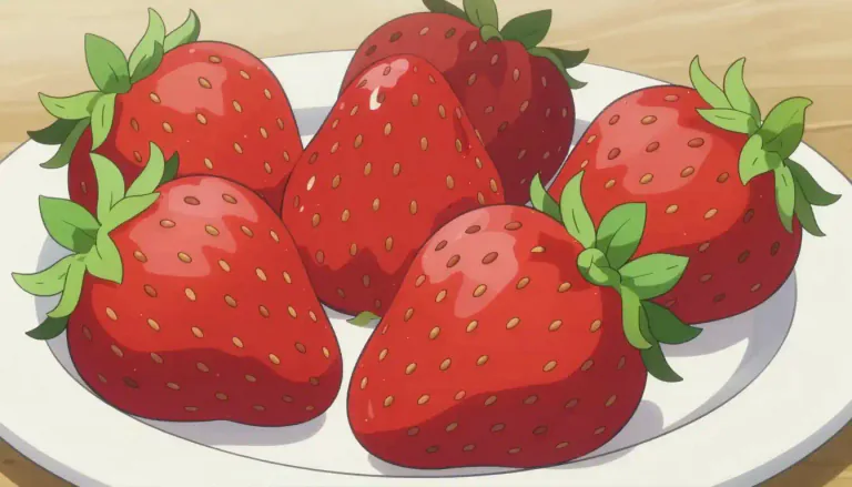 Visual representation of "strawberry" - A sweet, juicy, red fruit with small seeds on its surface.