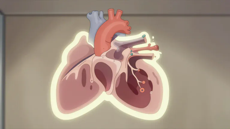 Visual representation of "vegetation" - An abnormal growth on or in the body