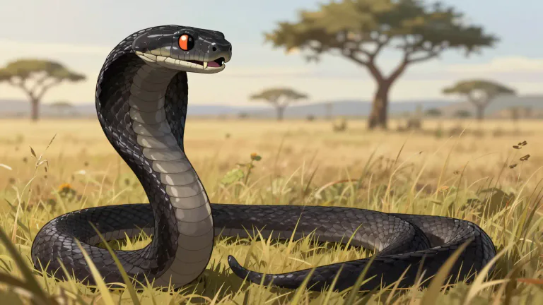 Visual representation of "mamba" - A large poisonous snake often found in Africa.