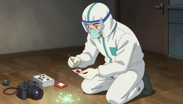Visual representation of "forensic" - related to the use of scientific methods to solve crimes
