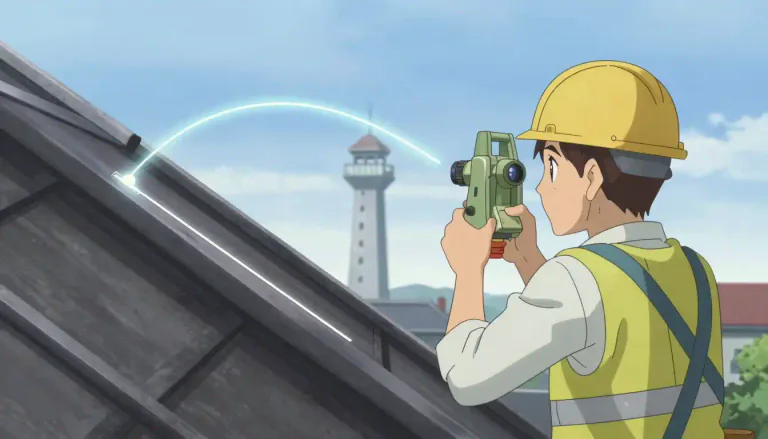 Visual representation of "clinometer" - A tool that measures the angle of a slope or the height of an object.