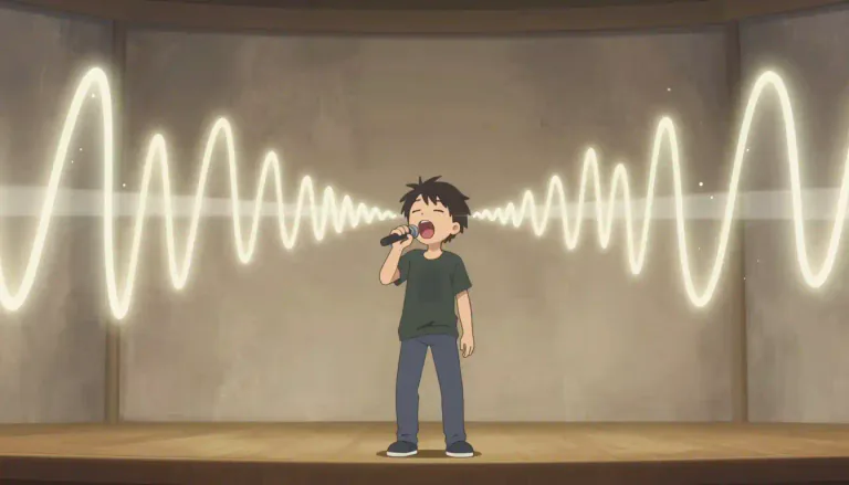 Visual representation of "trill" - To make a sound with a high, quick repetition