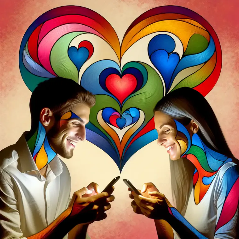 Visual representation of "tinder" - An app for finding people you might like to meet, based on photos and a short profile