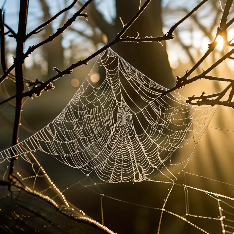 Visual representation of "gossamer" - A fine, filmy substance consisting of cobwebs spun by small spiders, seen especially in autumn