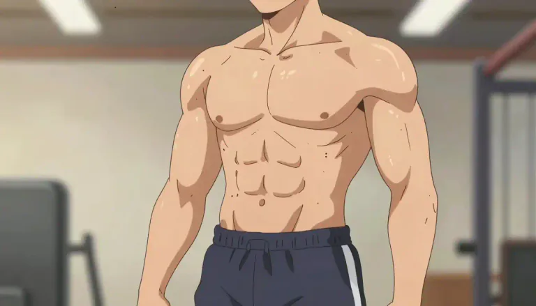 Visual representation of "beefcake" - A muscular man who is attractive, particularly in a way that is pleasing to others visually.