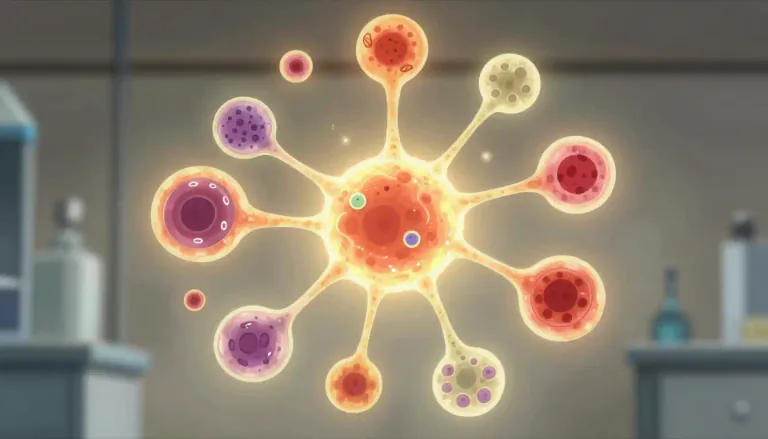 Visual representation of "pluripotency" - The ability of a stem cell to develop into almost any type of cell in the body.