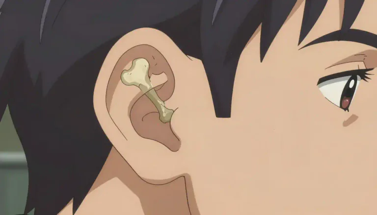 Visual representation of "otosclerosis" - A medical condition where the bone in the middle ear grows abnormal and causes hearing loss.