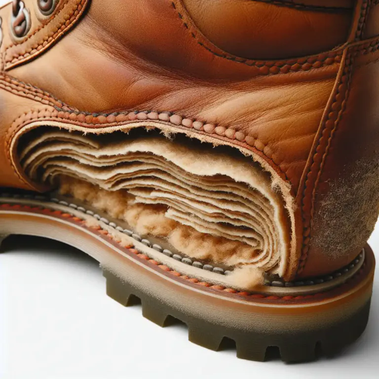 Visual representation of "rand" - One of the sides of a shoe or boot, forming a base for the upper