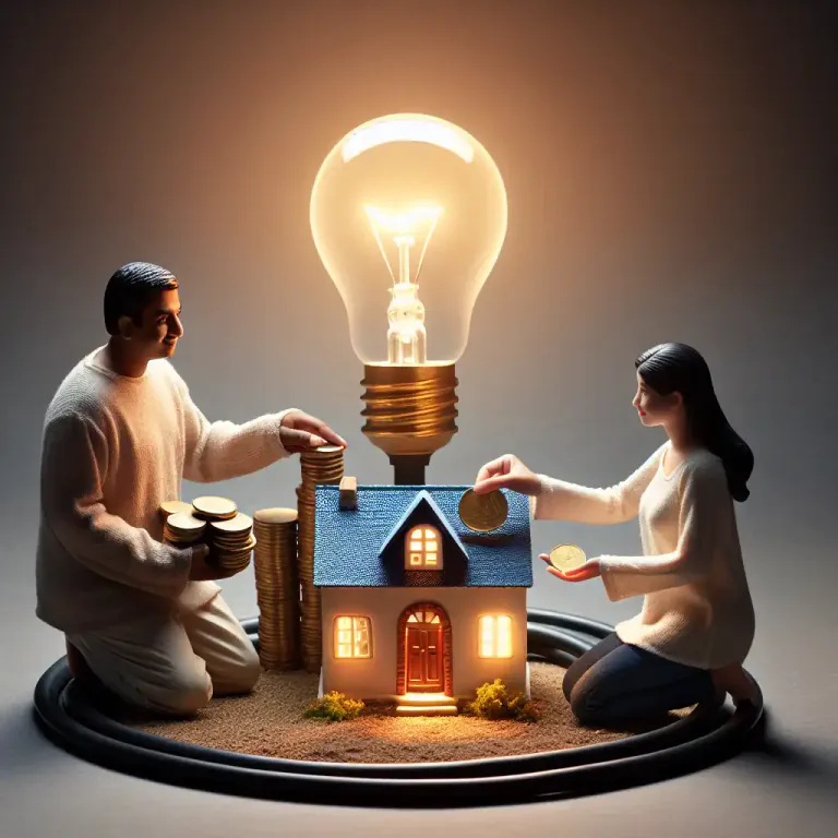 Visual representation of "prepayment" - An amount paid ahead of time for utilities like electricity or gas.