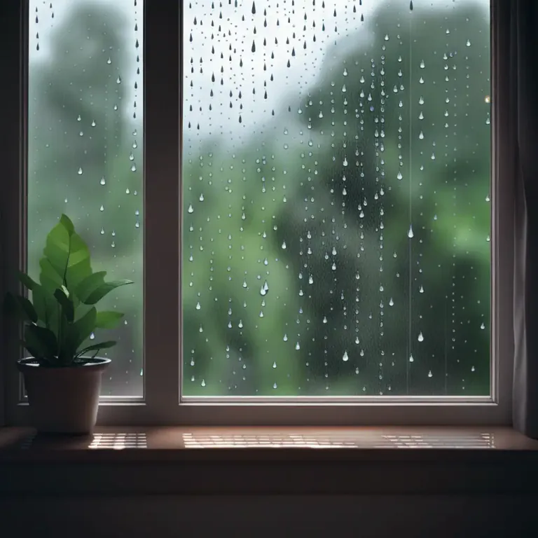 Visual representation of "rainfall" - The action of rain falling.