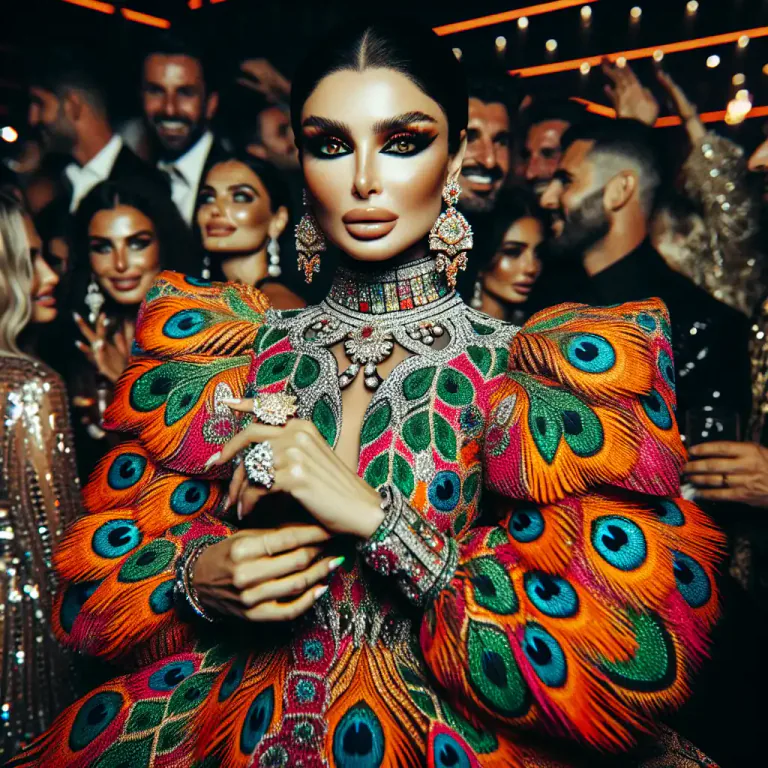 Visual representation of "brash" - Having an ostentatious or loud appearance or style.