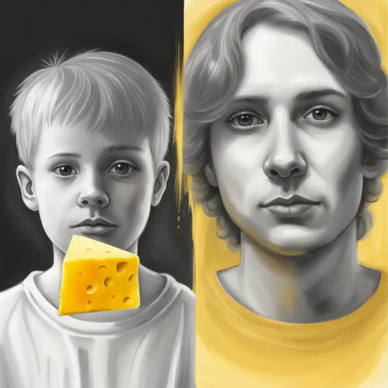 Visual representation of "chalk and cheese" - Two things or people that are completely different from each other