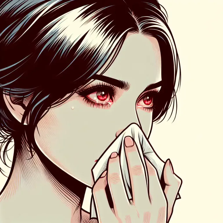 Visual representation of "sniffle" - To breathe in quickly and with a short sound because your nose is not clear, especially because you are crying or have a cold.
