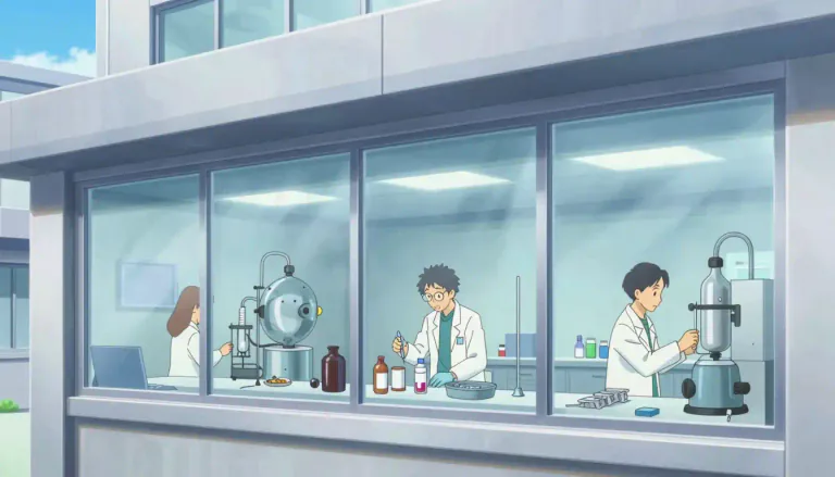Visual representation of "drugmaker" - A company that develops and produces drugs or medicines.