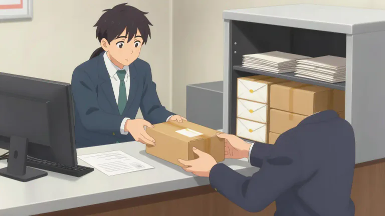 Visual representation of "postage" - The act of sending something by mail.