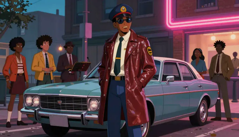 Visual representation of "blaxploitation" - A kind of movie made in the 1970s with African-American actors, and dealing with issues important in the African-American culture of that time