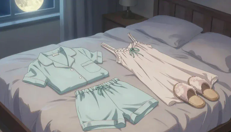 Visual representation of "nightwear" - The general term for clothing used for sleeping.