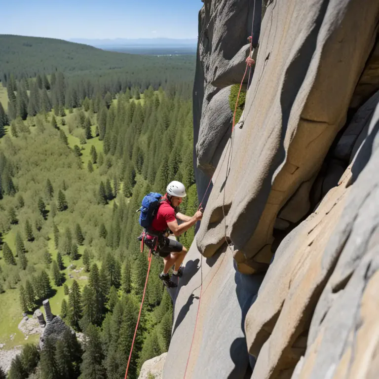 Visual representation of "rappel" - The action of rappelling.