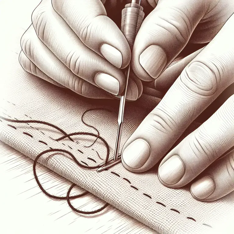 Visual representation of "backstitch" - To sew using a backstitch