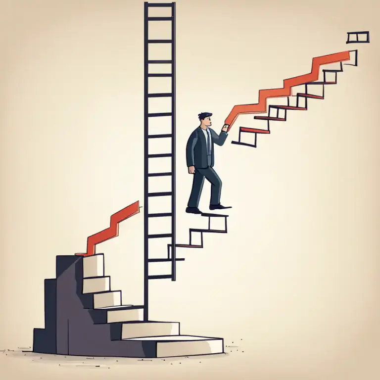 Visual representation of "set back" - A reverse or check in progress