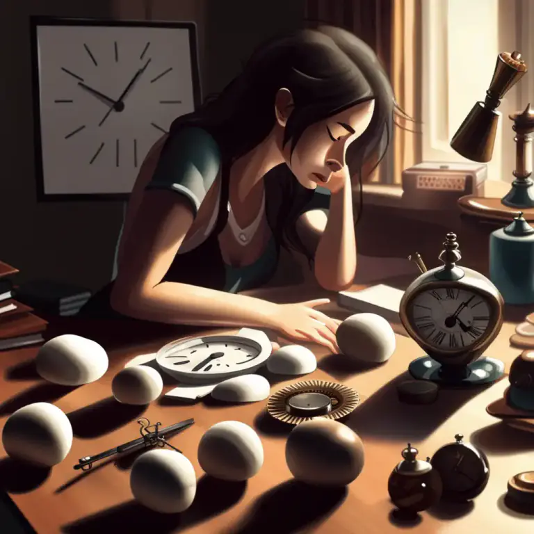 Visual representation of "fiddle around" - To waste time doing unproductive activities.