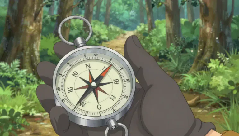 Visual representation of "compass" - A tool that is used to find direction