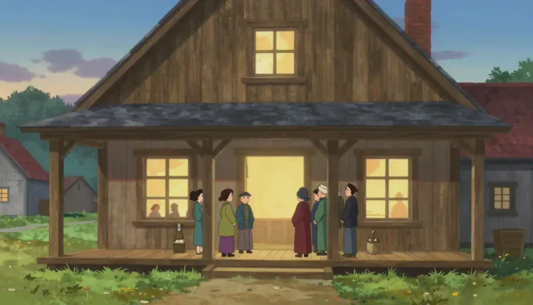 Visual representation of "meetinghouse" - A building used for meetings, especially for religious gatherings.
