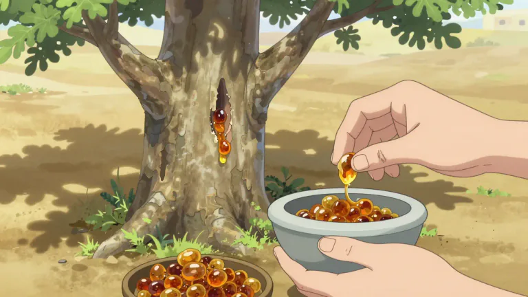 Visual representation of "boswellia" - Boswellia is a genus of trees known for producing a resin that is used in traditional medicine and as an anti-inflammatory agent.