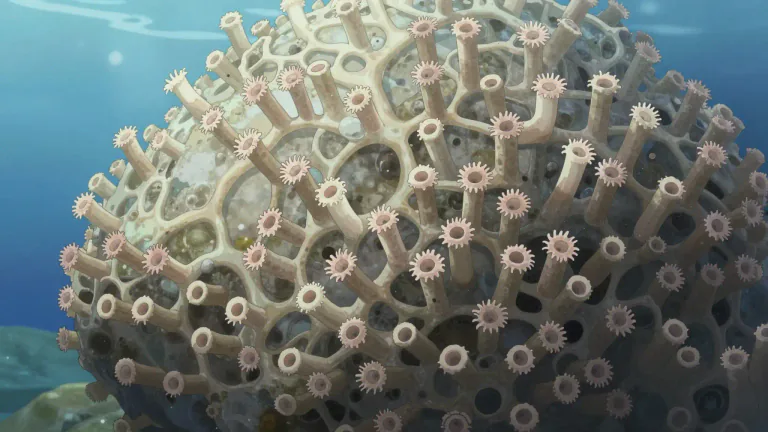 Visual representation of "bryozoan" - A bryozoan is a member of a phylum of small, colonial aquatic animals that often form intricate structures.