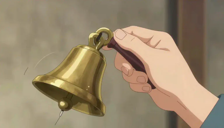 Visual representation of "handbell" - A small bell that is played by ringing it in the hand, commonly used in music performance.