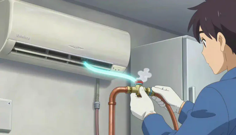 Visual representation of "freon" - A type of chlorofluorocarbon (CFC) used in refrigeration and air conditioning systems.