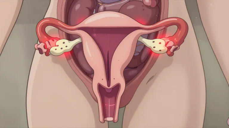 Visual representation of "endometriosis" - Endometriosis is a medical condition in which tissue similar to the lining of the uterus grows outside the uterus.