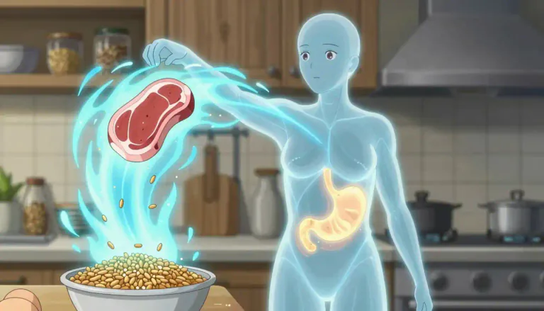 Visual representation of "thiamin" - A vitamin of the B complex that is important for carbohydrate metabolism and is found in foods such as whole grains, meat, and eggs.