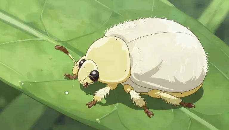 Visual representation of "mealybug" - A small, soft-bodied insect that is often white or yellowish and covered with a white, waxy powder, known to harm plants by sucking sap.