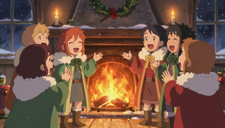 Visual representation of "carol" - A song of joy, typically one sung during the Christmas season.