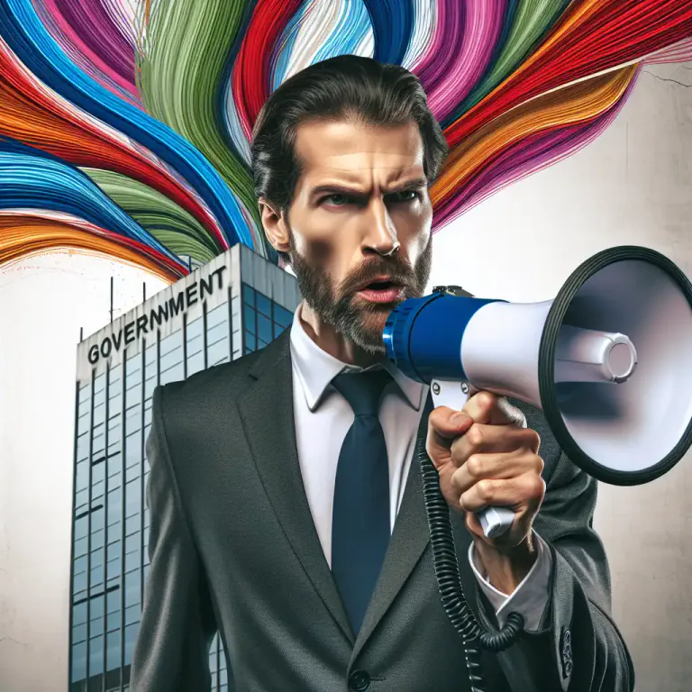 Visual representation of "strident" - Expressing strong opinion or criticism very forcefully