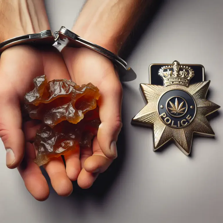 Visual representation of "hash" - A type of drug made from the resin of the cannabis plant