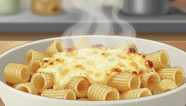 Visual representation of "ziti" - Ziti is a type of pasta that is shaped like small tubes and is often used in baked pasta dishes.