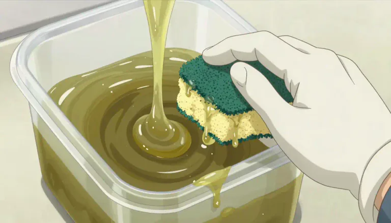 Visual representation of "goop" - A sticky or viscous substance that is often unappetizing or messy.
