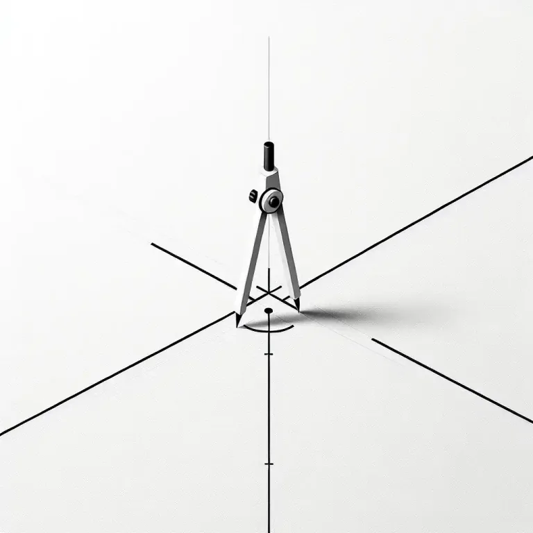 Visual representation of "perpendicular" - A straight line at an angle of 90 degrees to a given line or surface.