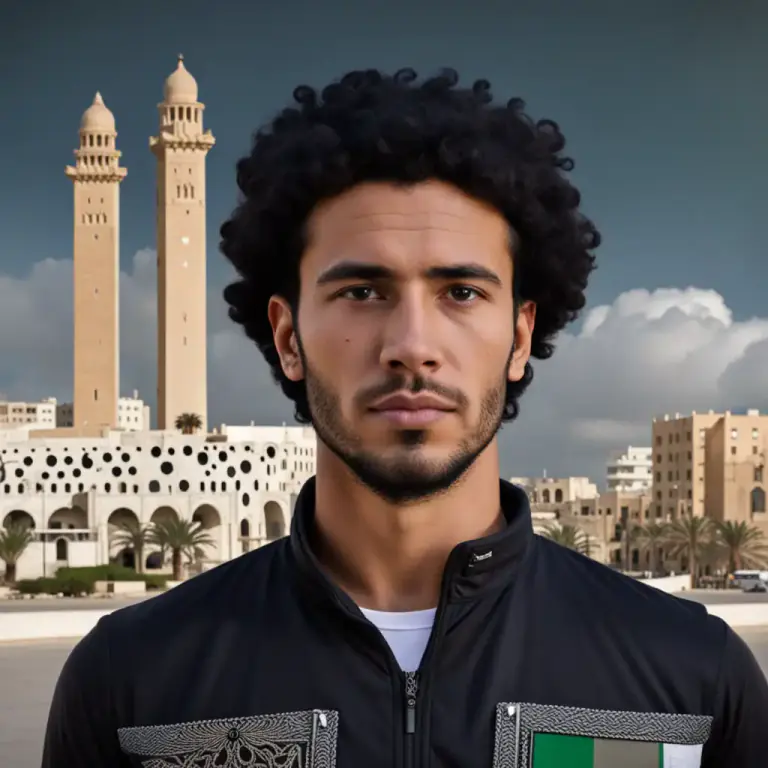Visual representation of "libyan" - A person who comes from Libya.