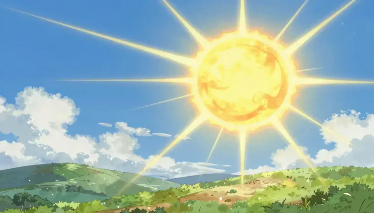 Visual representation of "bright" - giving out or reflecting a lot of light