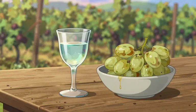 Visual representation of "grappa" - Grappa is a type of strong Italian brandy made from the fermented residue of grapes, typically served as a digestif.