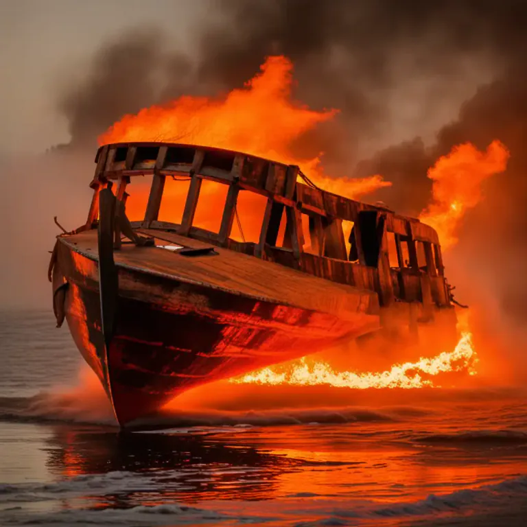 Visual representation of "burn away" - To be consumed or destroyed by fire completely