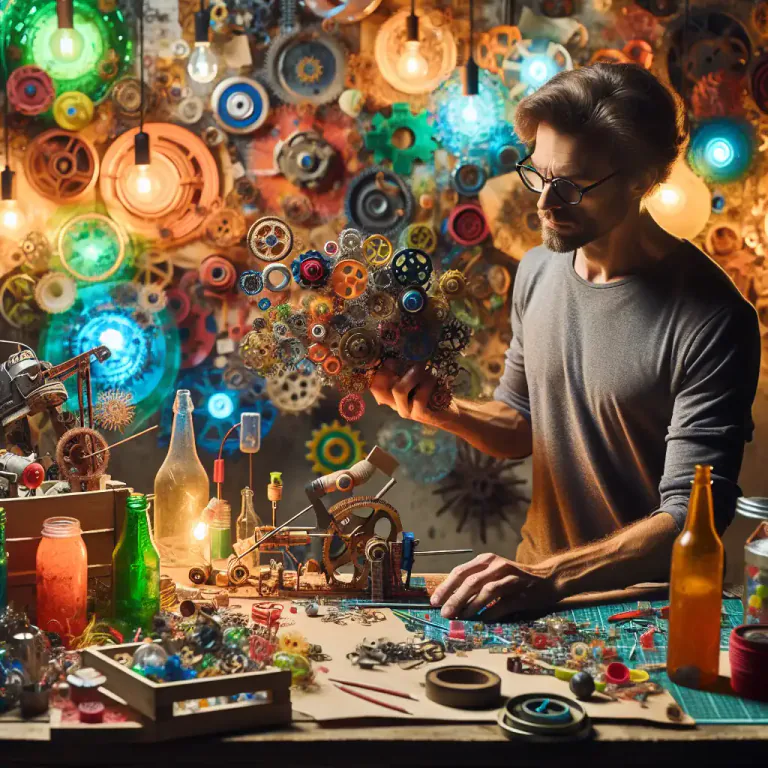 Visual representation of "ingenuity" - The skill of thinking, performing, or using things in new ways