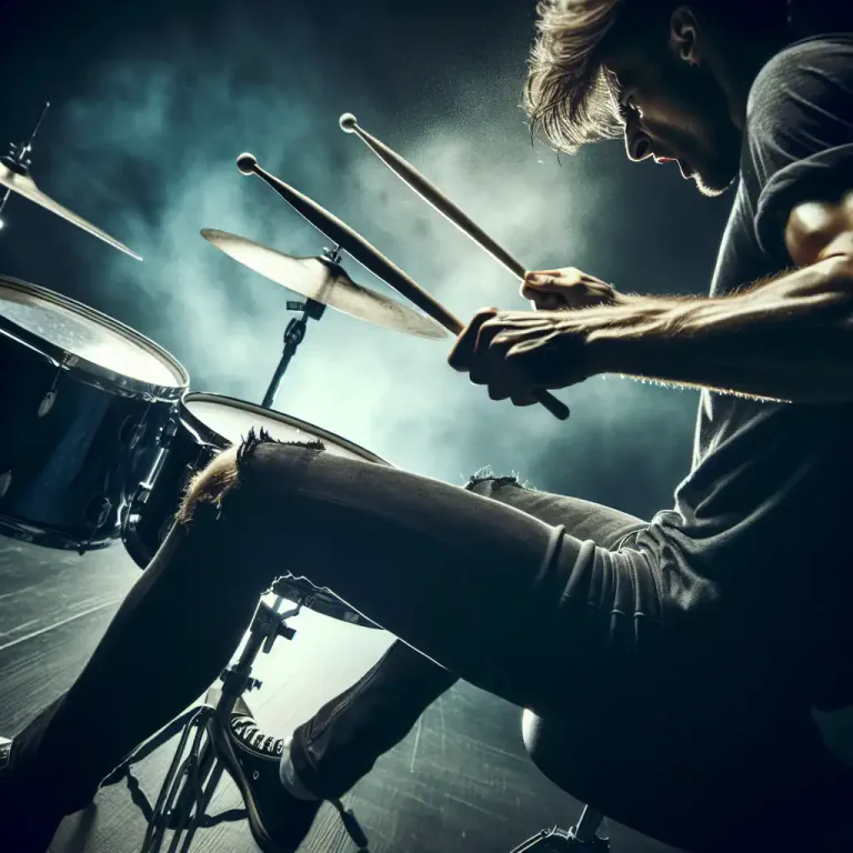 Visual representation of "percussive" - Involving or producing rapid, hard beats or strokes