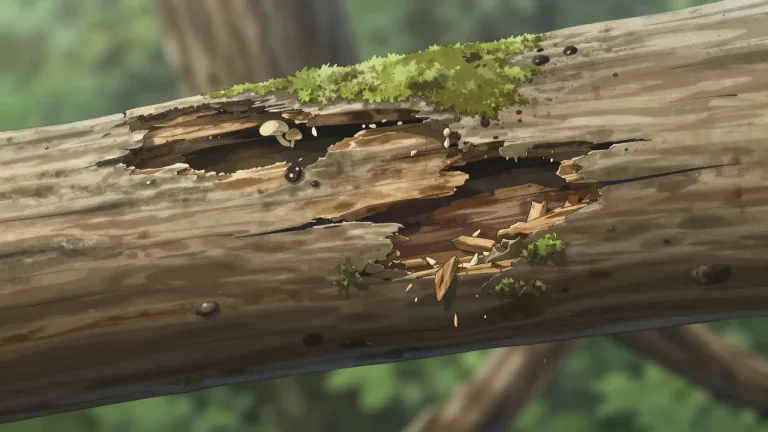 Visual representation of "rot" - The process of something decaying or breaking down.