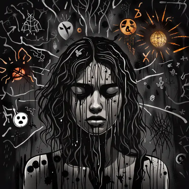 Visual representation of "neurotic" - Having an extreme mental or emotional disorder